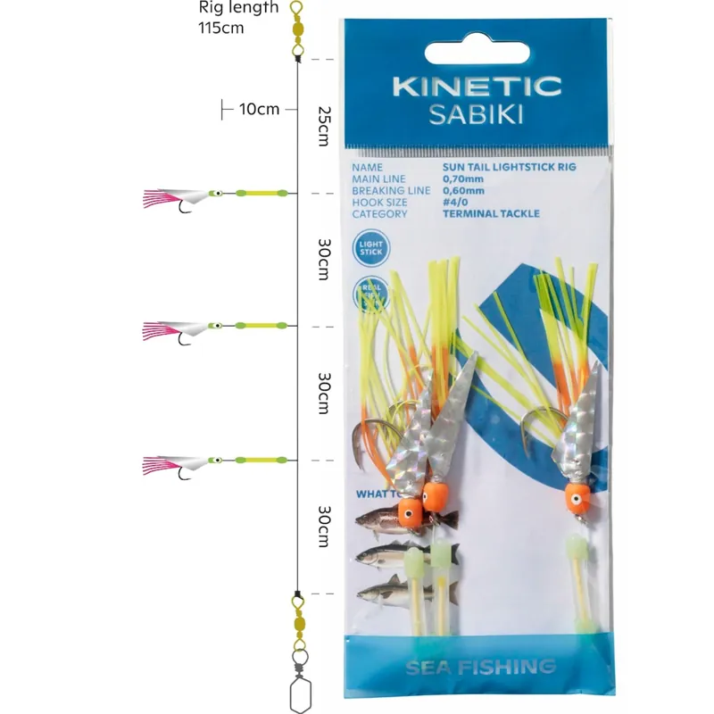 Direkt Vom Hersteller Kinetic Sabiki Sun Tail Lightstick - Meeresvorfach Farbe: Yellow/Orange
