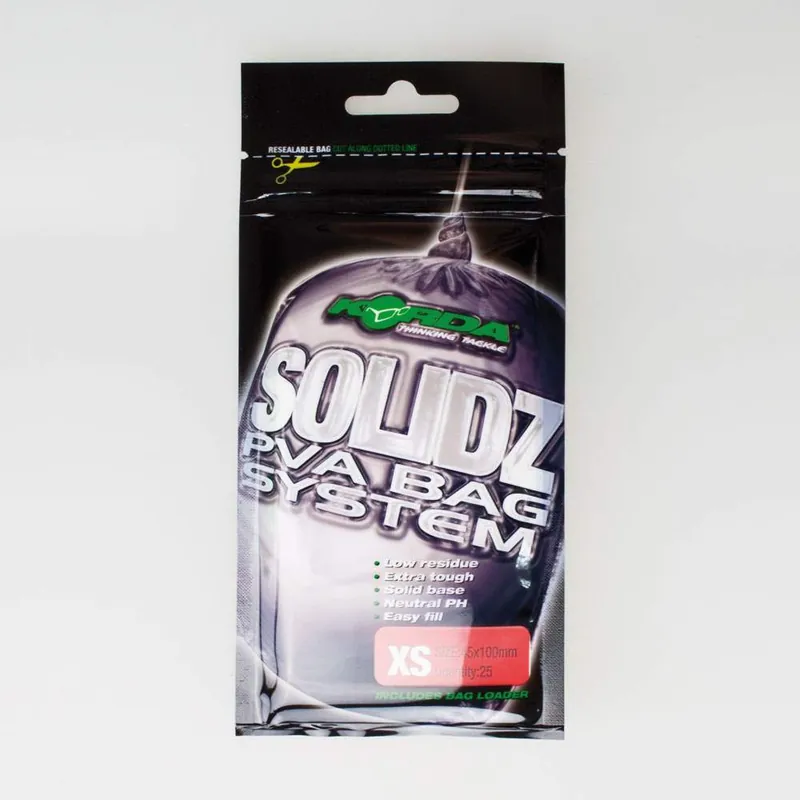 Heißes Angebot Korda Solidz PVA Bags Größe: 45x100mm