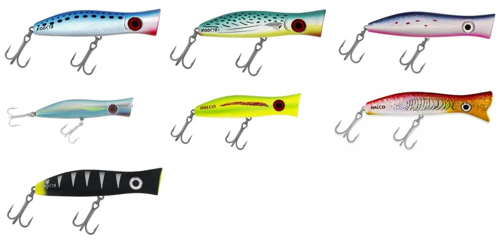 HALCO ROOSTA POPPER Salzwasserköder Meeresköder Salzwasser-Fischen Begrenztes Angebot