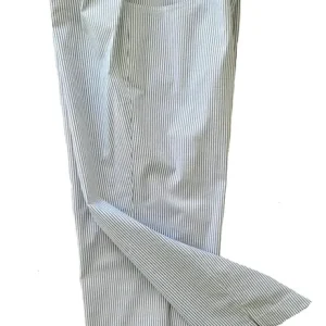 Adelina Hose Caprihose blau-weiss Seersucker Optik Neuheit